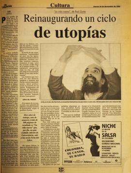 Artículo "Reinaugurando un ciclo de utopías" de Diario La Nación