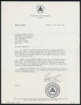 Carta de Casimiro A. Sotelo a Téllez.