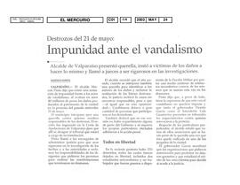 Destrozos del 21 de mayo: impunidad ante el vandalismo. Opinión