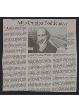 Artículo "Más Duelos Poéticos" de Diario El Mercurio