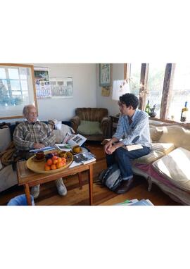 Nicanor Parra junto a Ben Bolling