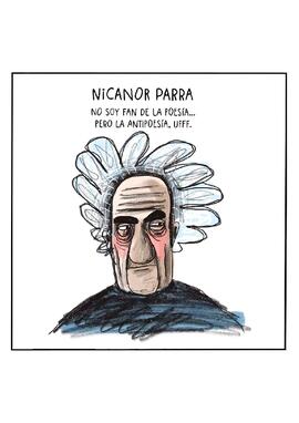 Ilustración "Nicanor Parra"