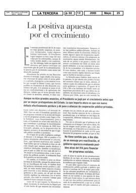 La positiva apuesta por el crecimiento. Opinión