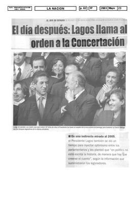 El día después: Lagos llama al orden a la Concertación. Opinión
