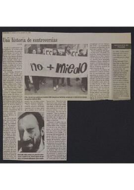 Artículo "Una historia de controversias" de Diario La Tercera