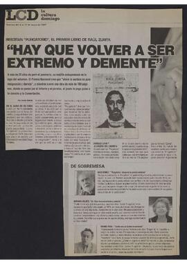 Artículo "Hay que volver a ser extremo y demente" de Diario La Nación
