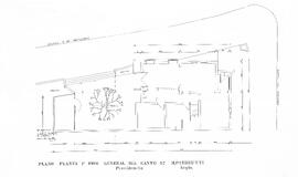Plano de planta de casa de infancia de Raúl Zurita