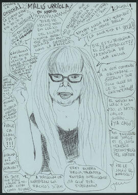 Dibujo de Malú Urriola en Madrid