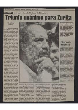 Artículo "Triunfo unánime para Zurita" de Diario La Nación