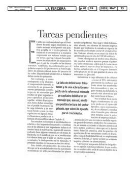 Tareas pendientes. Opinión