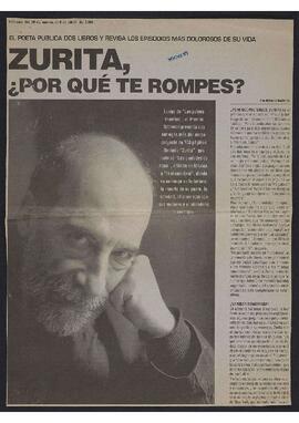 Artículo "Zurita, ¿por qué te rompes?" de Diario La Nación