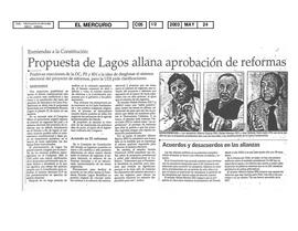 Enmiendas a la Constitución: Propuesta de Lagos allana aprobación de reformas. Opinión