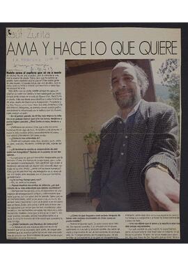 Entrevista a Raúl Zurita por Loreto Novoa