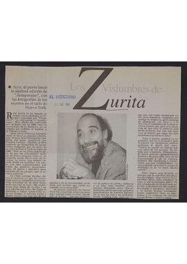 Artículo "Los vislumbres de Zurita" de Diario El Mercurio