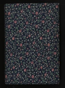 Cuaderno forrado en tela azul oscuro