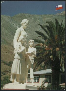 Postal del Monumento a Gabriela Mistral en Valle de Elqui