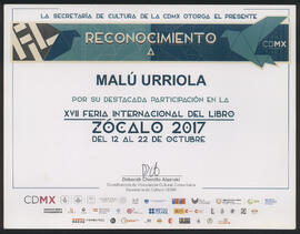 Diplomas XVII Feria Internacional del Libro Zócalo 2017