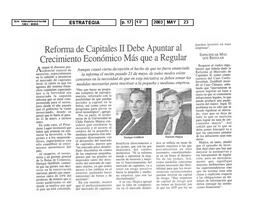 Reforma de capitales II debe apuntar al crecimiento económico más que a regular. Opinión