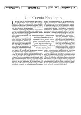 Una Cuenta Pendiente. Opinión